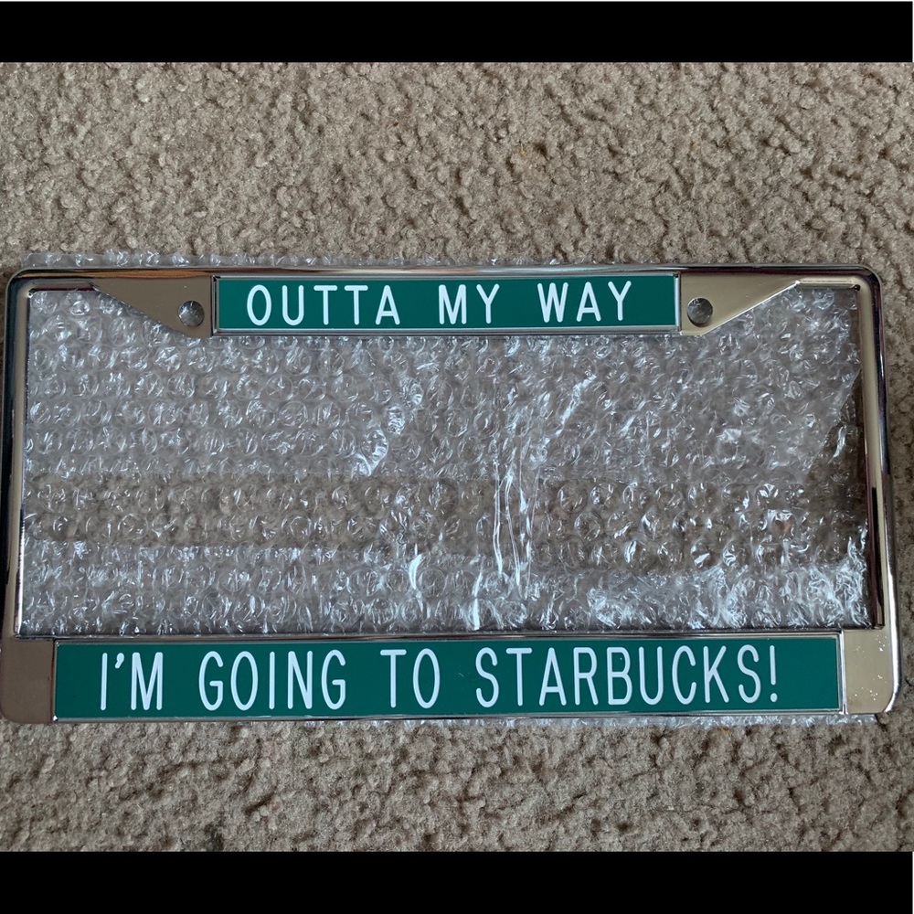 Starbucks Vanity plate frame